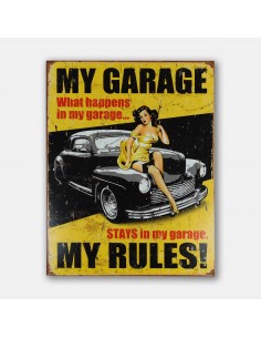 16" My Garage My Rules Tin...