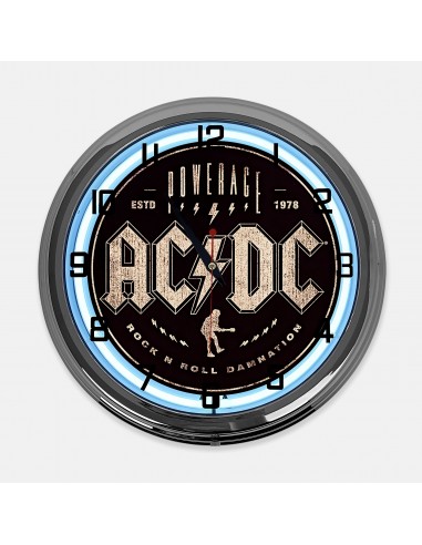 18" AC/DC Metal Sign Designed White...