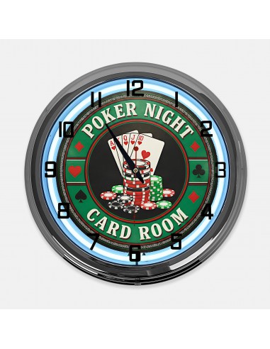 18" Poker Night Card Room Metal Sign...